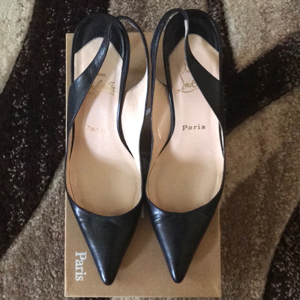 Sexy Leather Sling Backs (Red Bottoms)